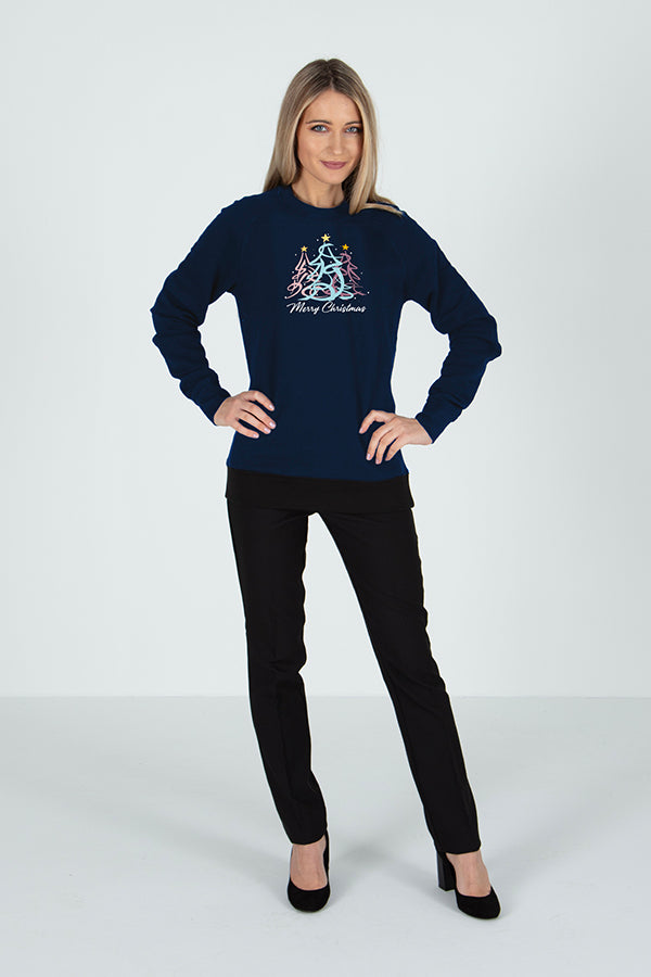 Sweatshirt - Festive Triple Tree Print