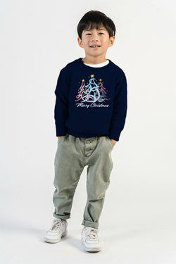 Childs Sweatshirt - Festive Triple Tree Print