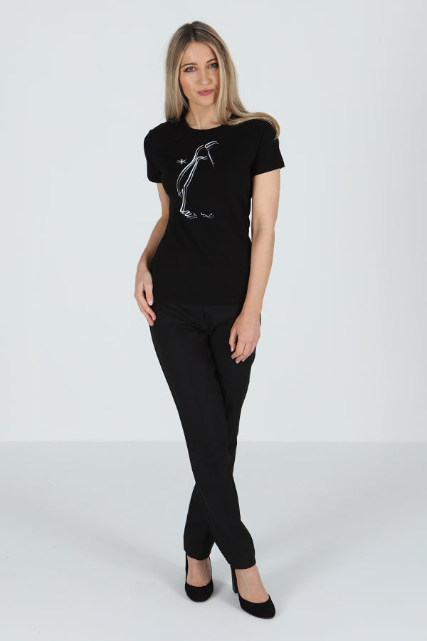 Women's shirt with penguin print